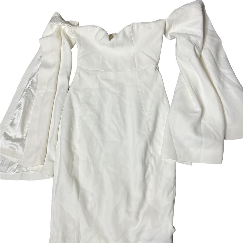 House of CB ‘RHEA’ White long sleeve dress - Picture 6 of 8